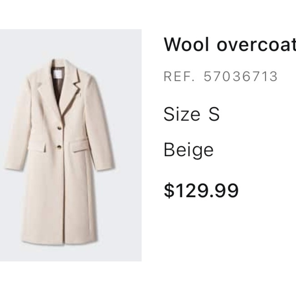 Beige Wool Coat